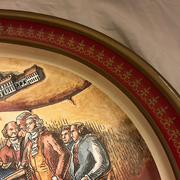Miller Birth Of A Nation Declaration Of Independence Metal Serving Platter Tray - Picture 4 of 7